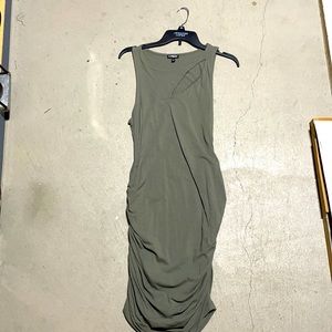 Midi Khaki Green Tank Dress